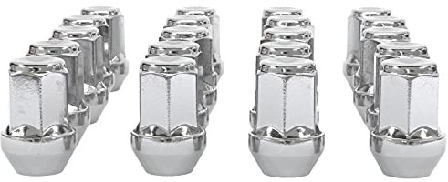 20 CHROM Radmutter Mutter M12x1,25x34 SW19 Kegelbund Kegel 60° Alu Stahl Felgen