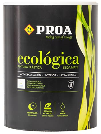 Proa. Pintura plástica interior ecológica Proa, Blanco. 750 ML