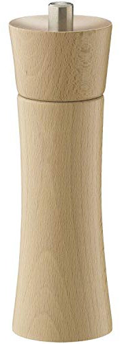 Zassenhaus Frankfurt - Molinillo de pimienta (18 cm, madera de haya, con mecanismo de cerámica de alto rendimiento, relleno)