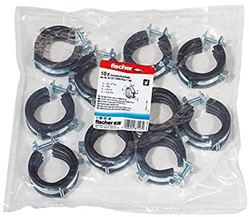 fischer FGRS Plus 1'' BG - Rohrschelle mit Schnellverschluss zum zeitsparenden Befestigen von Rohrleitungen bis 2“ mit Gewindestangen oder Stockschrauben - 10 Stück - Art.-Nr. 87127