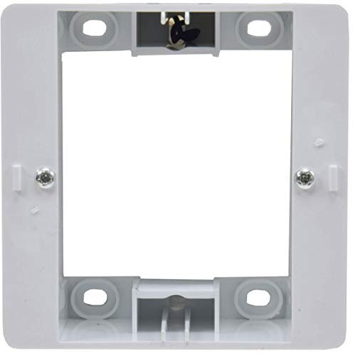 ChiliTec Aufputzrahmen 80x80mm Gehäuse Aufputz für Unterputzdose Komponenten wie Antenendose Netzwerkdose Steckdose Schalter Weiß