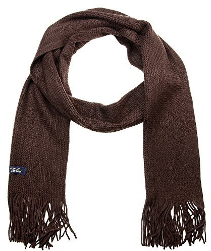 Falari Herren Strickschal Winterschal - Braun - Einheitsgröße
