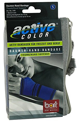 bort 1470 smal blau ActiveColor Daumen-Hand-Bandage für rechts und links gleich, small, blau