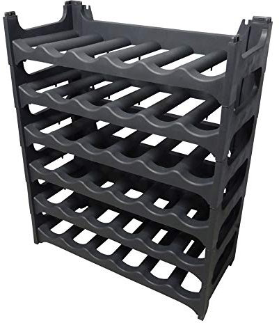 Alpfa Flaschenregal Made in Germany anthrazit für 36 Flaschen stapelbar