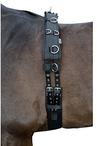 Longiergurt mit Softoprenpolsterung, Farbe:schwarz;Groesse:Pony