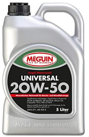 Meguin Megol Universal SAE 20W-50 | 5 L | mineralisches Motoröl | Art.-Nr.: 4381