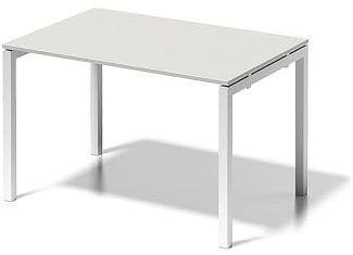 Bisley cito Escritorio, 740 mm höhenfixes U H 19 x B 1200 X T 800 mm, Gris Blanco, Estructura de tráfico Color Blanco, Metal, gw396 Gris Blanco, Estructura de tráfico Blanco, 80 x 120 x 85 cm