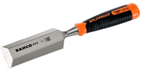 Bahco 43450 Bevel Edge Chisel 50mm, Silver/Black/Orange