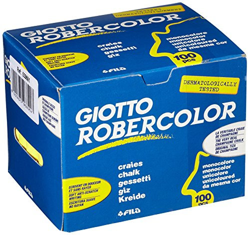 Giotto 47703 5396 1 - RoberColor Wandtafelkreide, Karton mit 100 Stück, gelb
