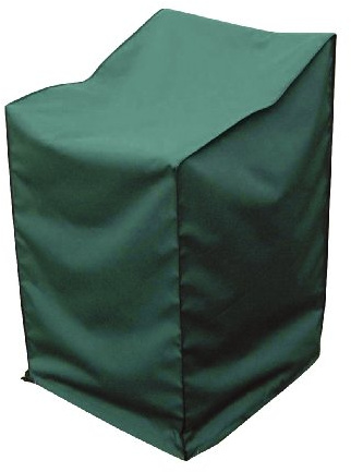 Greemotion Schutzhülle für Stapelstühle wasserabweisend mit Zugband, Grün, ca. 66 x 66 x 110 cm