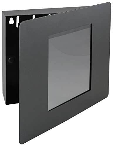 HMF 105002 - Armadietto portachiavi da parete con cornice portafoto, 22 x 20 x 5 cm, colore: Nero
