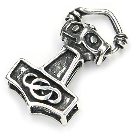 Drachensilber Thors Hammer Wikinger Kettenanhänger Schmuck Anhänger 925 Silber Silberanhänger ausgefallener Mjölnir