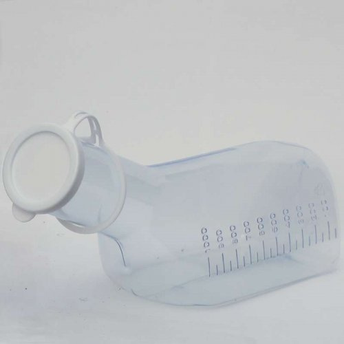 Teckmedi Urinflasche für Männer, glasklar - Urin Flasche Urinente Urinal Pflege Frauen