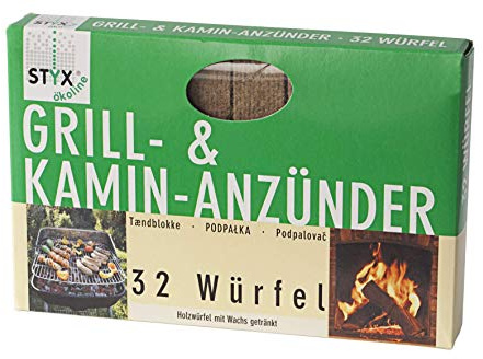 STYX Grill- & Kamin-Anzünder 32 Würfel, braun