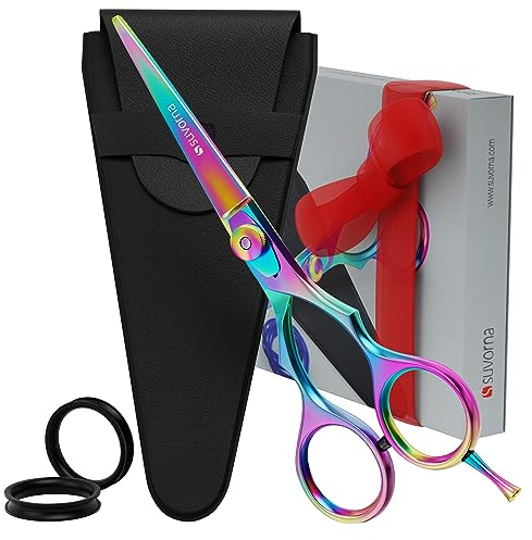 Suvorna 5.5 Multicolor Hair Cutting Scissor – Professional Hairdressing Scissors & Barber Scissors for Men & Women – Sharp Right-Hand Hairdresser Scissor for Salon or Home Use