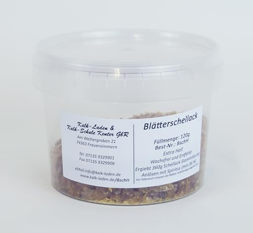 Blätterschellack, extra hell, 120g, im Becher