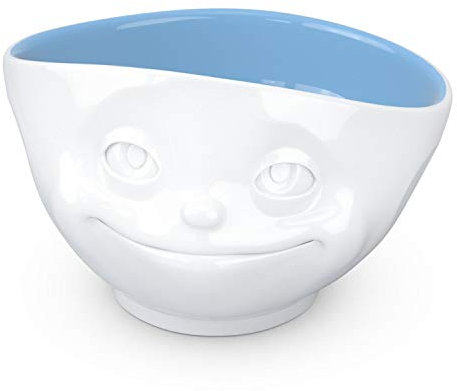 FIFTYEIGHT PRODUCTS / Tassen / Schale „Verträumt“ (Porzellan, 500ml, weiß, innen Ozean, Made in Germany)