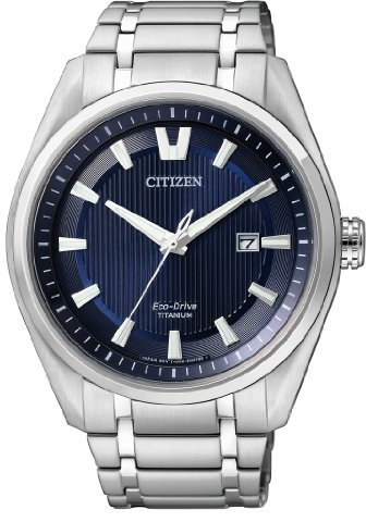 Citizen Herren Analog Quarz Uhr mit Titan Armband AW1240-57L