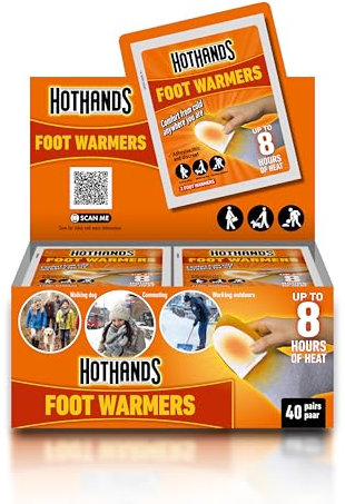 HotHands Foot Warmers - 8 Hours of Heat - Air Activated - Ready to use (Pack of 40), Grey