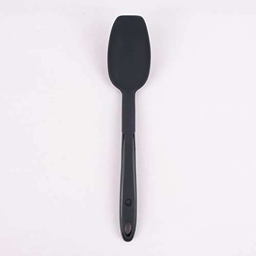 Kochblume Soßenlöffel S |Premium-Silikon & BPA frei| Hitzbeständig | Spülmaschinenfest | 25,5cm | Farbe: anthrazit
