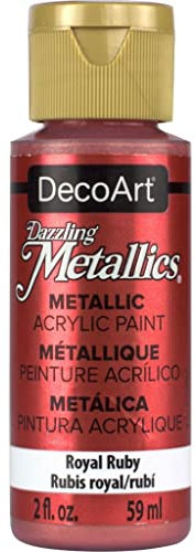 DecoArt Americana Acrylic Metallic Paint, Royal Ruby,59 ml (Pack of 1)