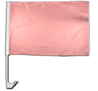 Flaggenfritze® Einfarbig Pink Autofahne 30 x 43 cm – Autoflagge für Auto, Events, Partys und Deko