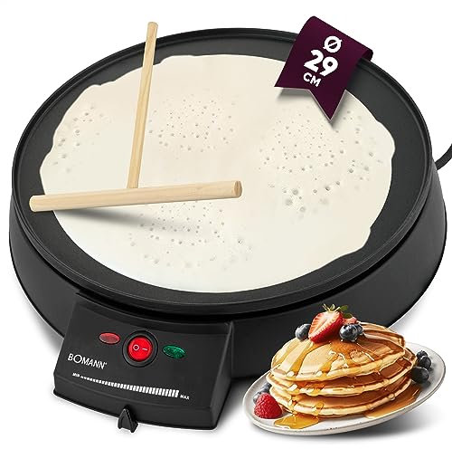 Bomann CM 2221 CB Crêpière 900 W Noir
