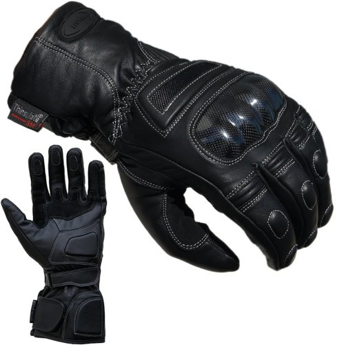 PROANTI Motorradhandschuhe Leder Regen Winter Motorrad Handschuhe - Größen XS-XXXL