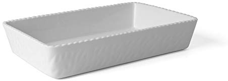 Holst Porzellan TOW 14532 Porzellan, Auflaufform & Auslagenschale eckig 31 x 20 cm, weiß, 31 x 20 x 6 cm 2.5 l