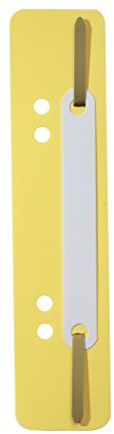 Durable Heftstreifen Flexi, 1 Packung à 250 Stück, gelb, 690104 | Abheftstreifen mit Metallzunge, 60/80 Lochung, 38 x 150 mm, Polypropylen, ideal für Ordner & Ringbücher