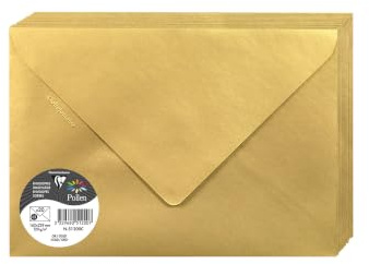 Clairefontaine 51200C 20 Umschläge Pollen C5 120g Gold