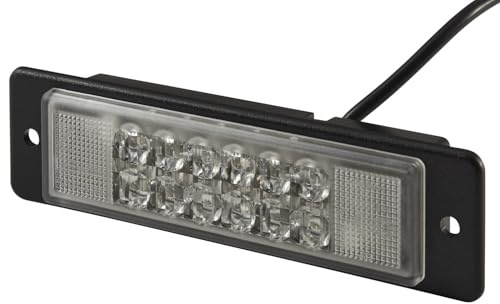 HELLA 2XD 009 048-201 LED-Blitz-Kennleuchte - WL-LED - 24V - blau - Einbau/Schraubanschluss - Kabel: 800mm - Stecker: offene Kabelenden - hinten