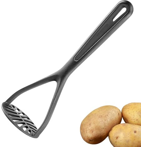 Westmark Kartoffelstampfer Gentle - 27,5 cm lang - spülmaschinengeeigneter Handstampfer -hitzebeständig bis 90 °C (schwarz)