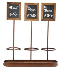 Securit WB-WR-3 Tableau noir pour 3 bouteilles Multicolore 45 x 38 x 10 cm