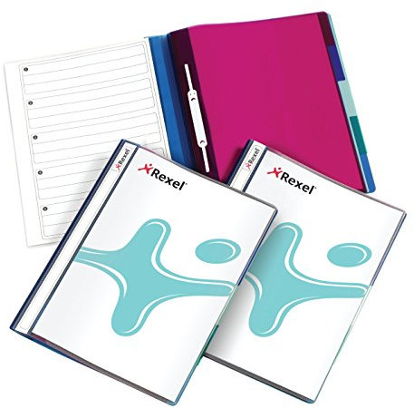 Rexel Ordnungsmappe Kunststoff Heftstreifen in jedem Abschnitt, 5 teilige, transluzent