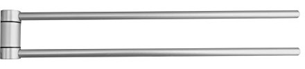 KEUCO PLAN Handtuchhalter 438 mm, 2-armig, schwenkbar, 14918170000, Farbe: Aluminium Silber-eloxiert/verchromt