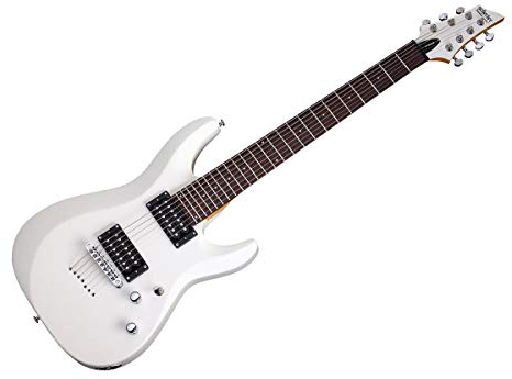 SCHECTER 7 Deluxe – Satin Schwarz 7-saitige Festkörper E-Gitarre, satin schwarz C-7 DELUXE Volle Größe SWHT