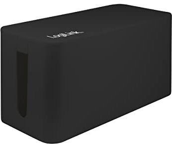 LogiLink KAB0060 - Kabelbox klein (235 x 115 x 120 mm), schwarz