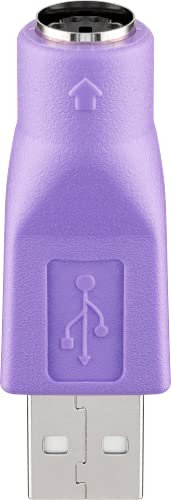 Goobay 68918 Adattatore da USB maschio (tipo A) a Mini-DIN 6 femmina (PS / 2), Viola