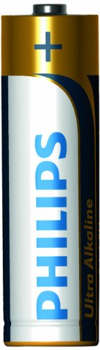 Philips LR6E4B Ultra Alkaline Batteria, Bianco