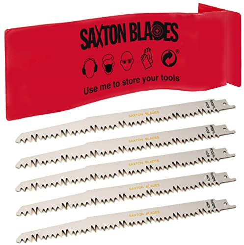 Saxton R1021L - 5 lame per sega a sciabola alternativa, 240 mm, compatibili con Bosch, Dewalt, Makita