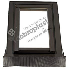 BLITZVERSAND!! AFG - Skylight Premium Dachfenster Schwingfenster PVC 78 x 98 mit Eindeckrahmen für Dachziegel Außenfarbe Grau !