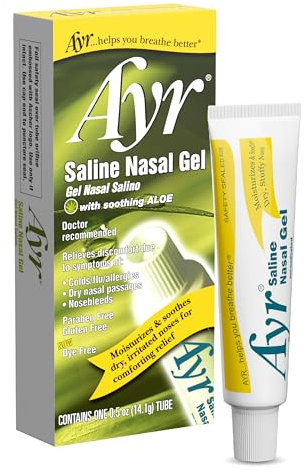 Ayr Saline Nasal Gel, With Soothing Aloe, 0.5-Ounce Tubes