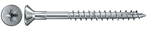 Fischer Power-Fast, 4,5 x 25, Senkkopf TG PZ, verzinkt, blau, 658018, 500 Stück