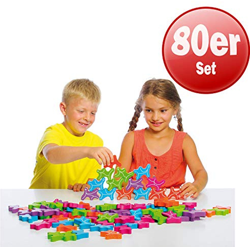Erzi 42266 Stapelgeister XXL aus Holz, Lernmaterial, Kreativität, Stapelspiel | Kreativität, Stapelspiel