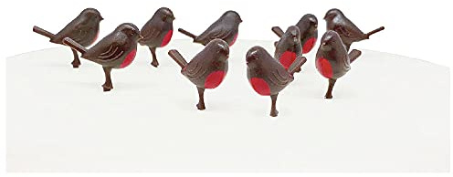 Robbin Picks Christmas Cake Toppers 10 Pack, 3cm for Yule Logs