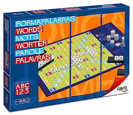 Cayro - Juego Formapalabras Multicolor - Divertido Y Educativo - para Todas Las Edades - Más De 700 Palabras para Formar - Incluye Tablero Y Fichas De Letras - Ayuda A Mejorar La Ortografía