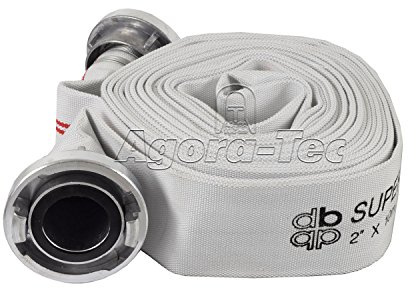 Agora-Tec® C-Schlauch Bauschlauch 10 m | Feuerwehr & Industrie | 1 Stück | Ø 51 mm innen | max. 10 bar, Berstdruck 30 bar | C-STORZ Anschluss | Inkl. 2× STORZ Kupplungen