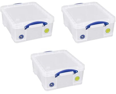 Really Useful Box 18 Litre Clear Pack of 3