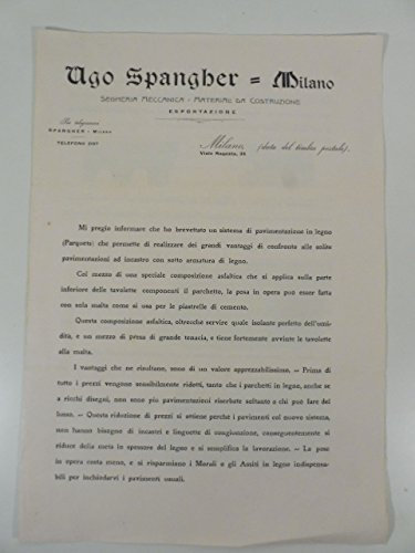 Ugo Spangher Milano, segheria meccanica, materiali da costruzione